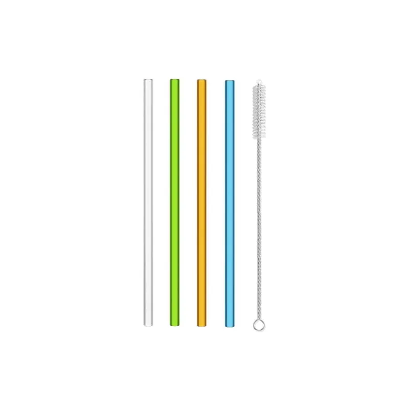Juego de pajitas de vidrio con cepillo Ardesto, Multi-Collors (AR2604SS)