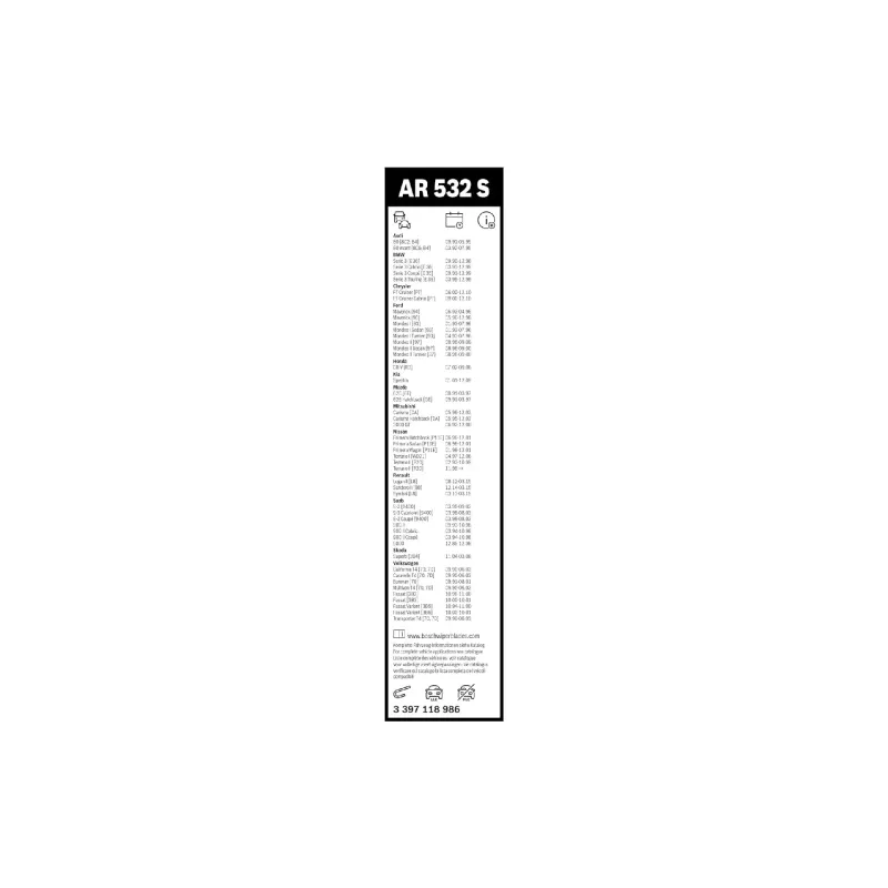 Чистачка Bosch Aerotwin (3397118986)