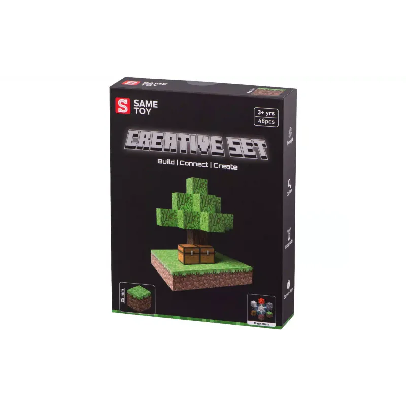 Conjunto de construção magnética Same Toy Creative Set Skyblock (MCRAFT-1812-SM)