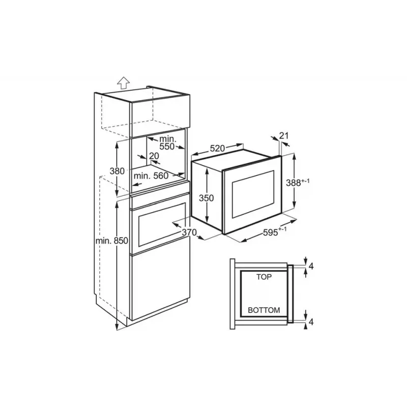 Forno de micro-ondas embutido Electrolux, Black (LMS4253TBK)