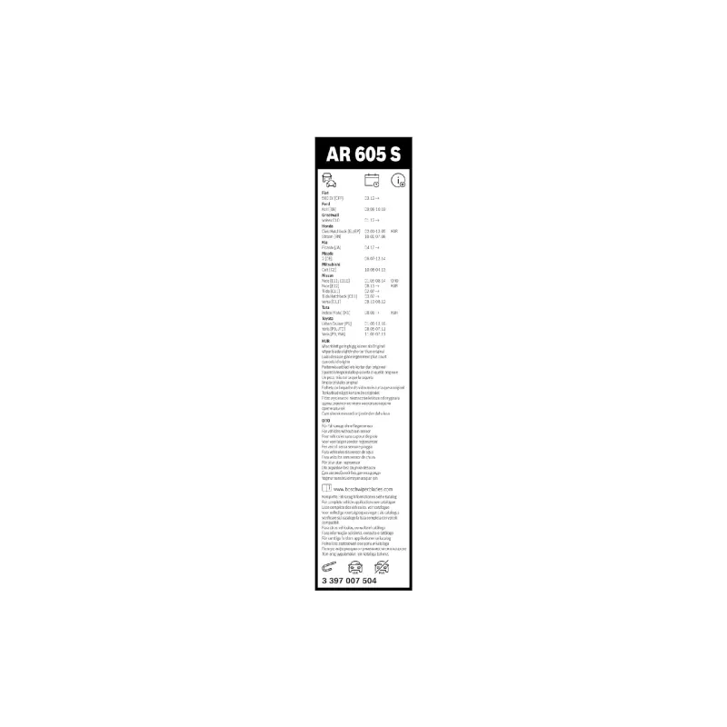 Limpador Bosch Aerotwin (3397007504)