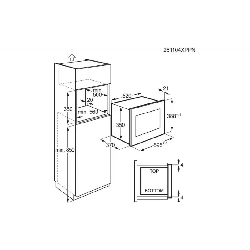 Forno de micro-ondas embutido Electrolux, Black (LMS4253TBX)