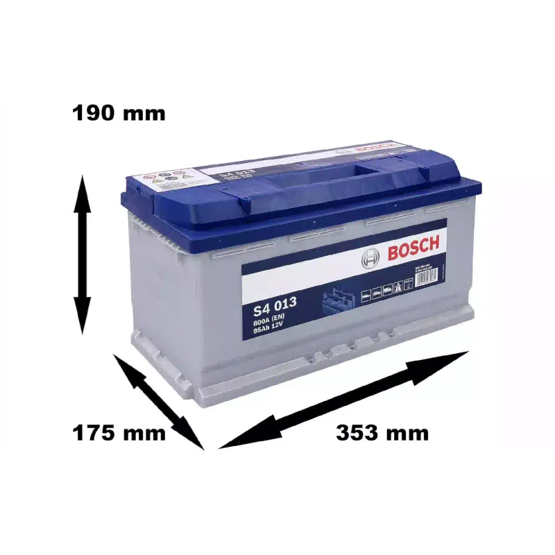 بطارية Bosch S4 12V 95Ah 800A R+ (0092S40130)