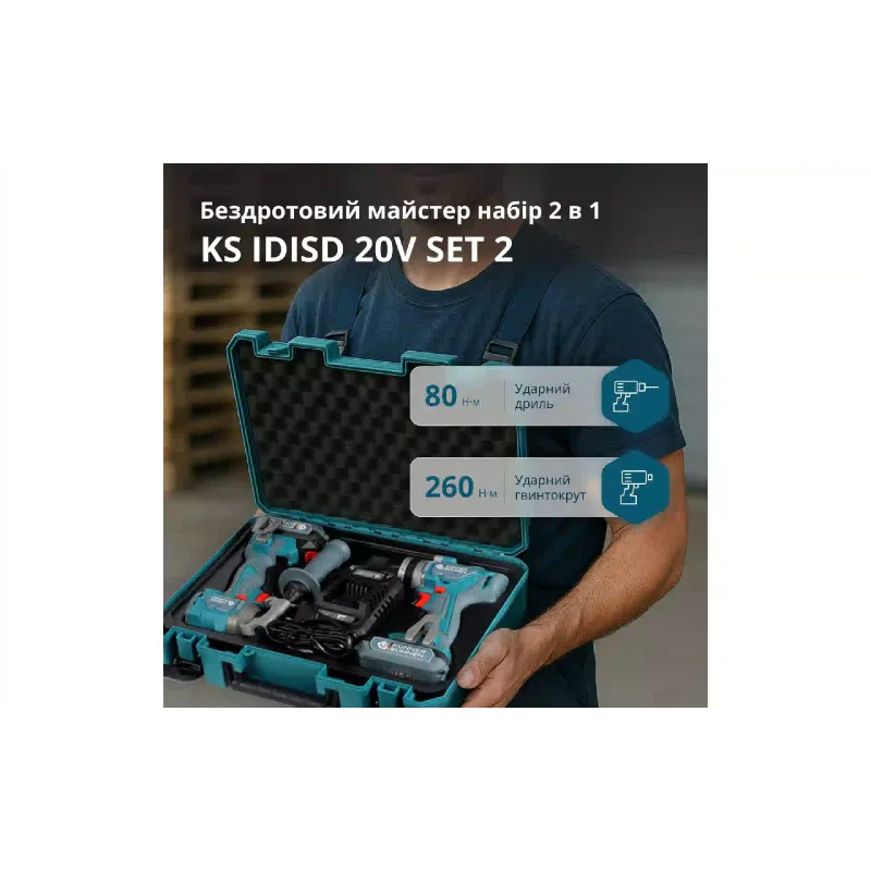مجموعة أدوات لاسلكية Konner&Sohnen (KS IDISD 20V SET 2 PLUS)