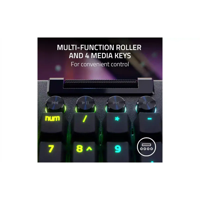 Механична клавиатура Razer BlackWidow V4 Pro, Black (RZ03-04681800-R3M1)