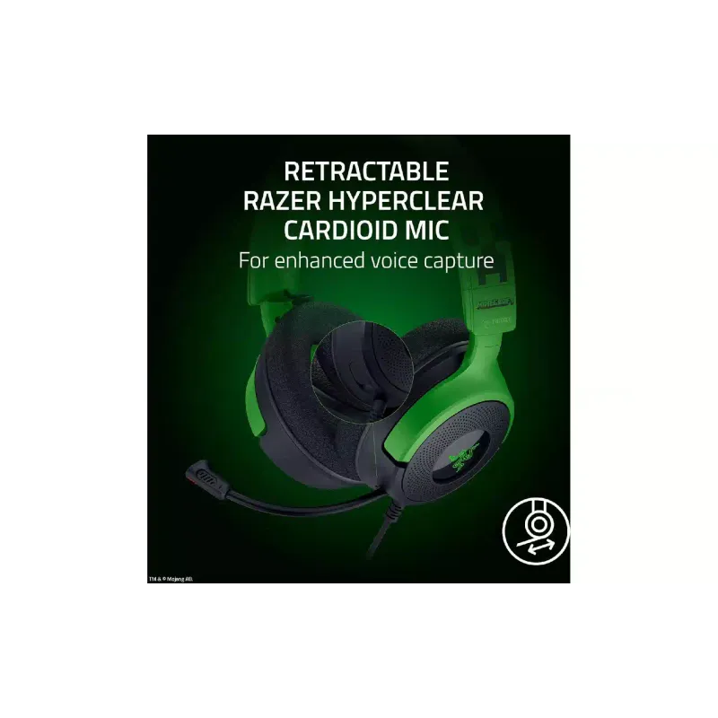سماعة الرأس Razer Kraken V4 X Minecraft Edition (RZ04-05180200-R3M1)