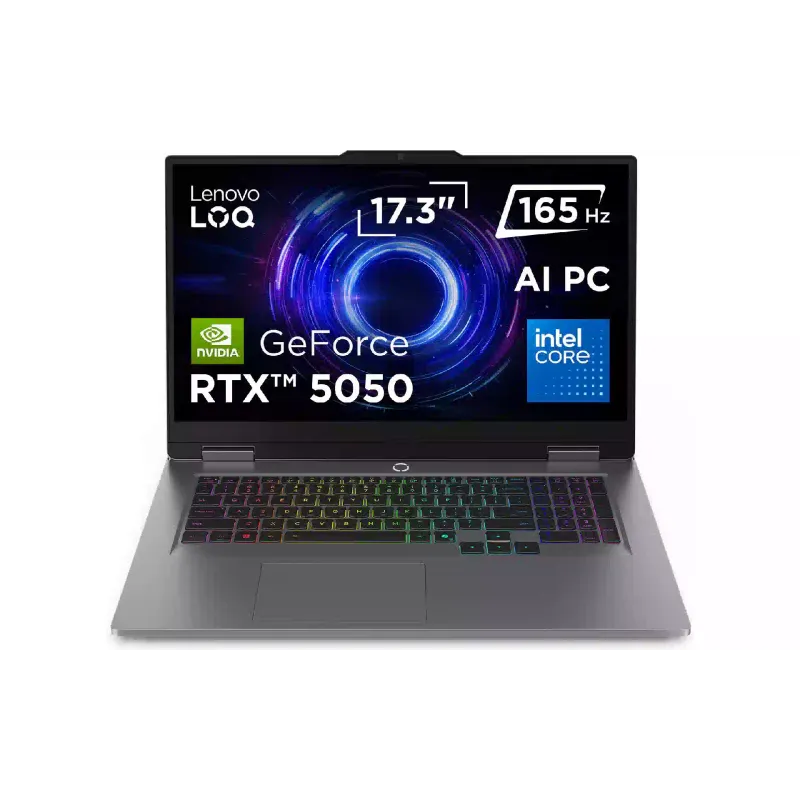 Ноутбук Lenovo LOQ 17.3" FHD/IPS 32Gb/512Gb/i7-13650HX/RTX 5050-8/DOS Grey 17IRX10 (83JH00EMRA)