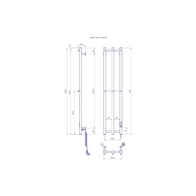 سكة مناشف ساخنة Mario, Chrome (2.13.052730.P)