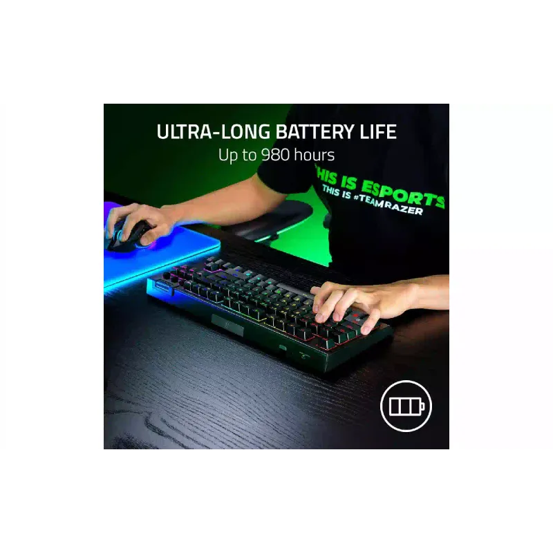 Клавіатура механічна Razer BlackWidow V4 TKL HyperSpeed (RZ03-05480100-R3M1), Black