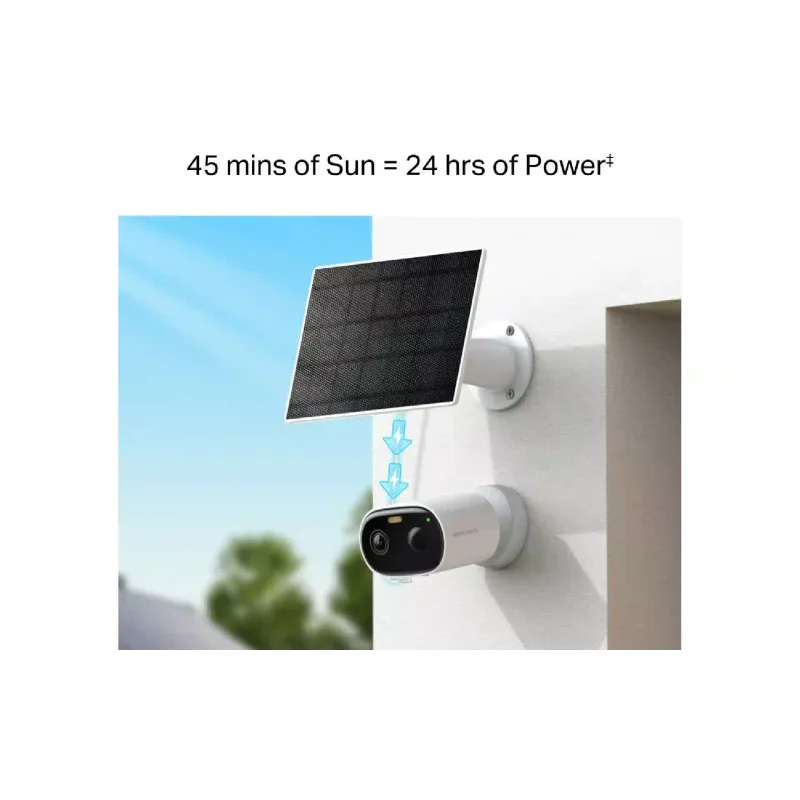Câmera de vídeo em rede + painel solar Mercusys (MC410KIT)