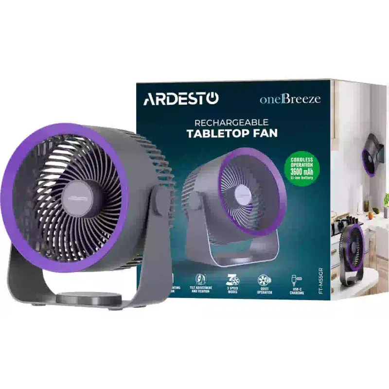 مروحة طاولة/جدار Ardesto OneBreeze, Gray (FT-M55GR)