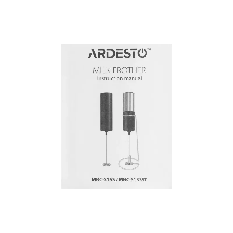 خفاقة حليب يدوية Ardesto, Black/Silver (MBC-S1SSST)