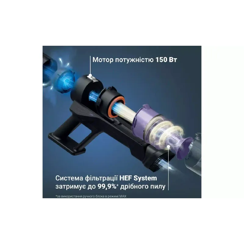 Cordless vacuum cleaner Rowenta X-Pert 5.80 (RH5A31E0), 440 ml, 150 W, Black