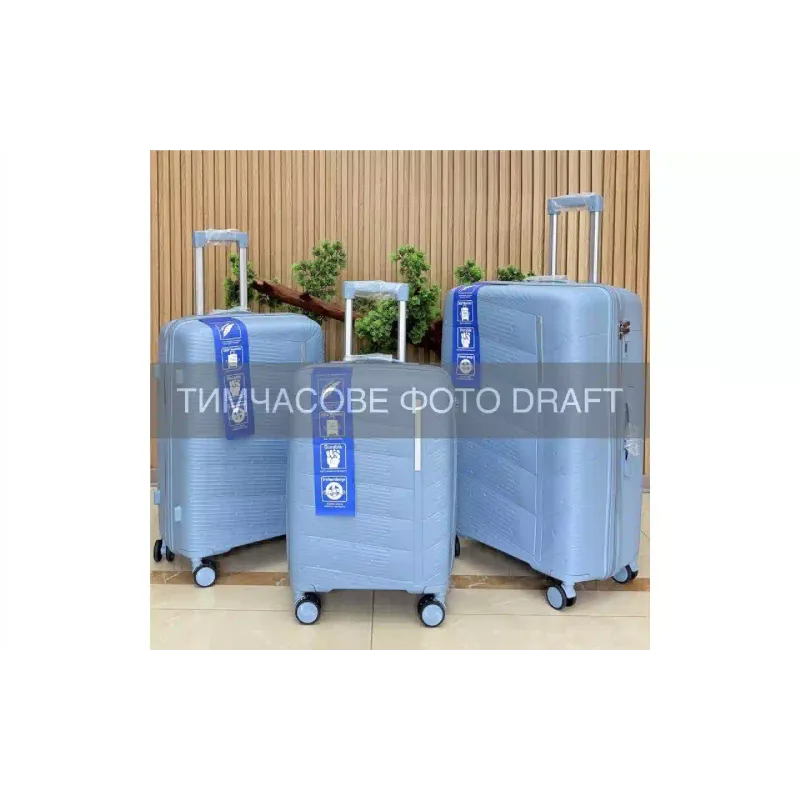 Egy sor bőrönd 2E  M7980, Light Blue (2E-PP-M7980-SET3-LB)