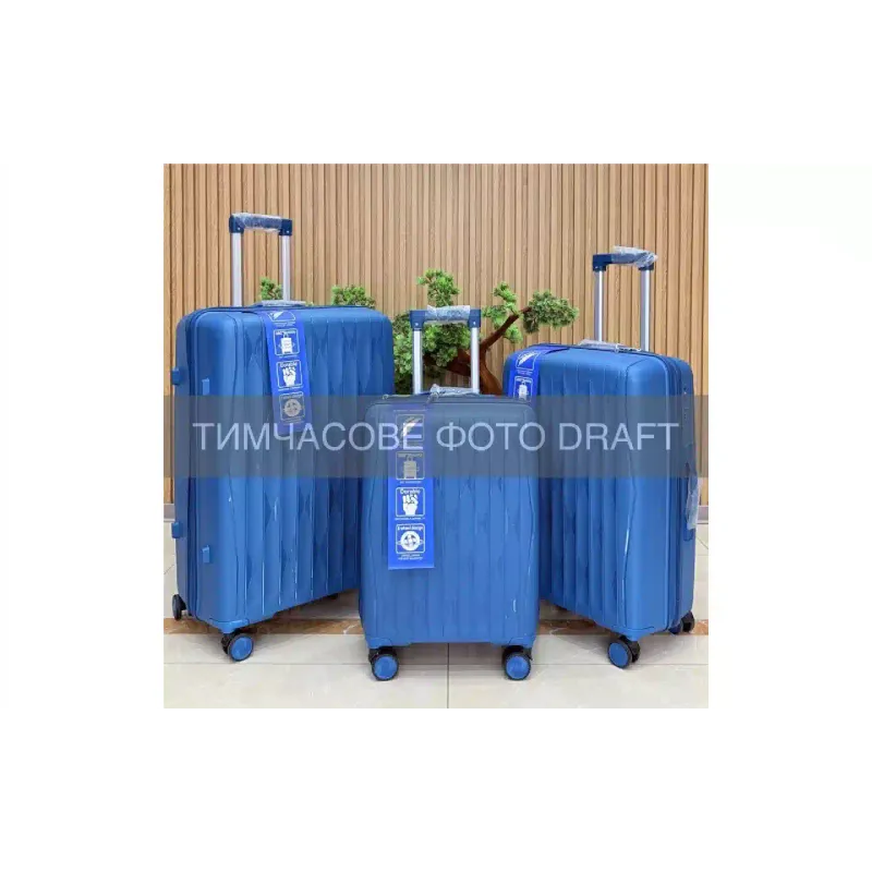 A set of suitcases 2E  M7979 (2E-PP-M7979-SET3-BL), L+M+S, Blue