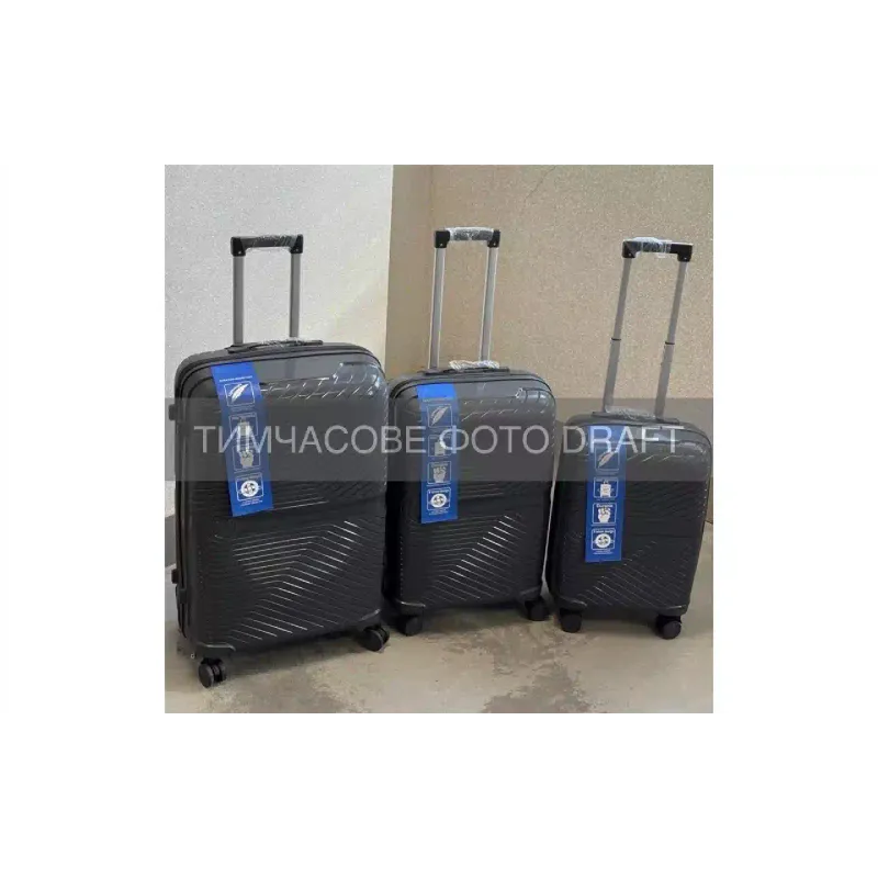 Egy sor bőrönd 2E  M6989, Dark Grey (2E-PP-M6989-SET3-DG)