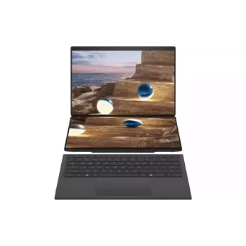 Ноутбук Asus Zenbook Duo 14" WQXGA+/OLED Touch 32Gb/2Tb/UX9-378H/UMA/W11Pro Grey UX8407AA-SN604W (90NB16V1-M00ZD0)