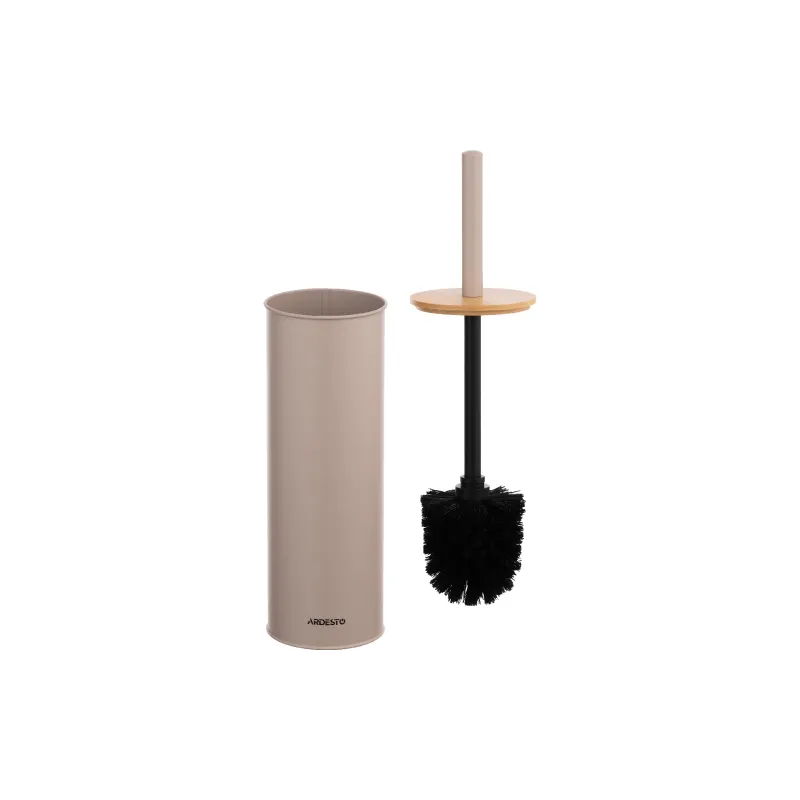 Conjunto de escova sanitária com suporte Ardesto Minimalism, Beige (ARHB3503GB)