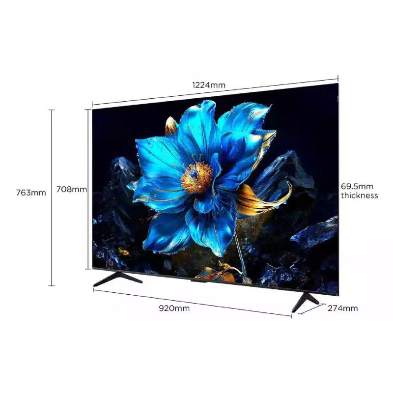 Телевізор TCL 55" 4K UHD/QLED /Google TV Black (55P79K)