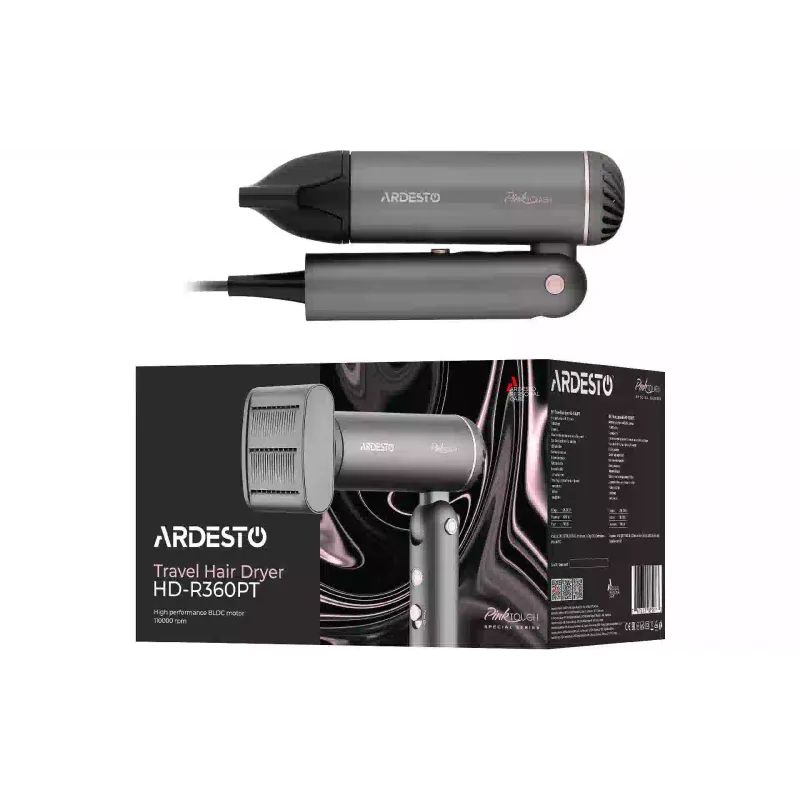 Фен Ardesto Pink Touch, 1300 Вт (HD-R360PT)