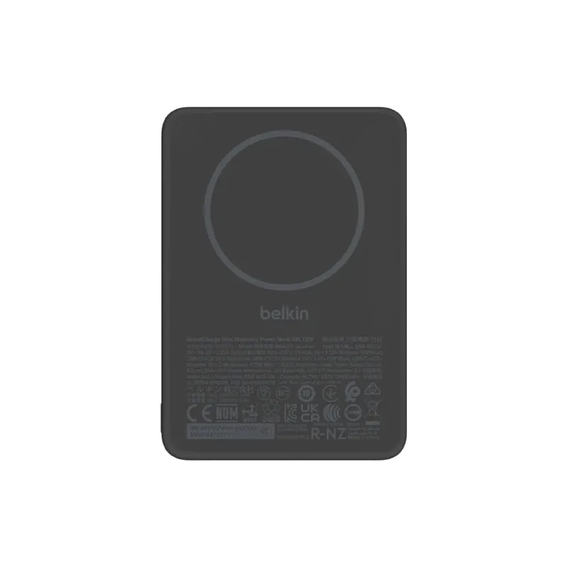 Външна батерия Belkin Slim Magnetic Wireless 10000 mAh, Black (BPD017HQBK)