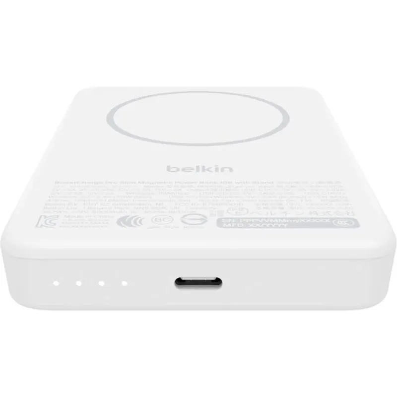 Banco de poder Belkin Qi2 Magnetic Wireless 10000 mAh, White (BPD016HQWH)