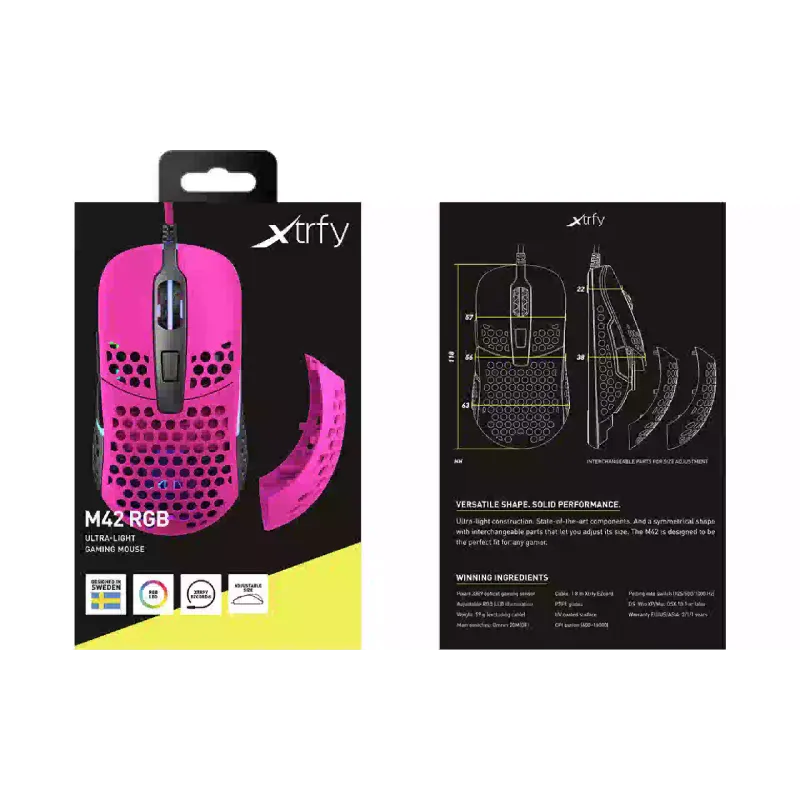 Egér Xtrfy (XG-M42-RGB-PINK)
