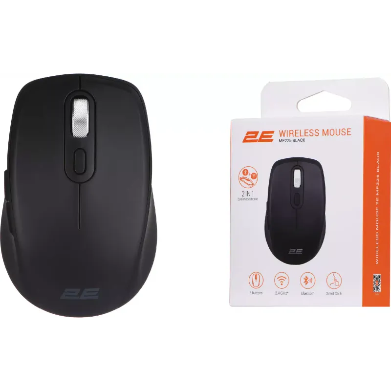 Мишка 2E MF225, Black (2E-MF225WBK)