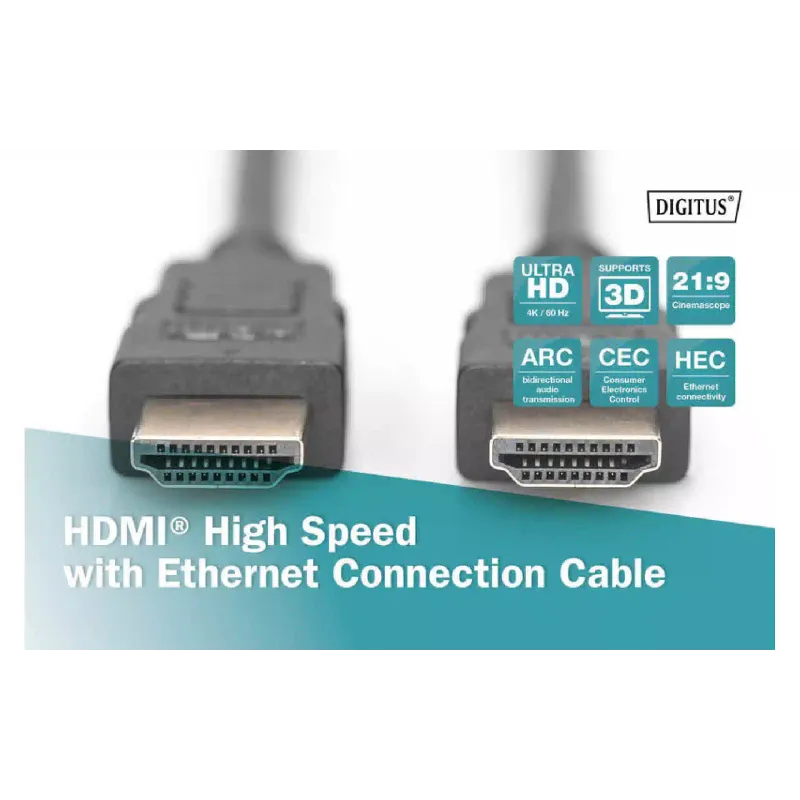 Кабел Digitus, Black (AK-330107-050-S)