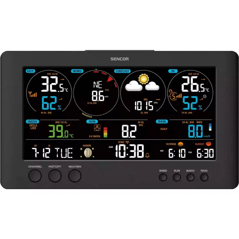 محطة الطقس Sencor, Black (SWS12500WIFI)