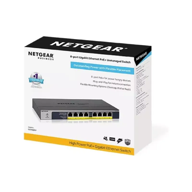 Превключвател Netgear GS108PP (GS108PP-100EUS)