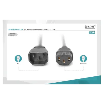 Kabel Digitus, Black (AK-440201-012-S)