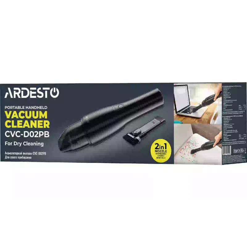 مكنسة كهربائية Ardesto, Black (CVC-D02PB)