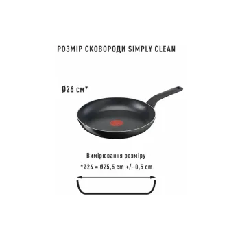 Pan Tefal Simply Clean, Black (B5670553)