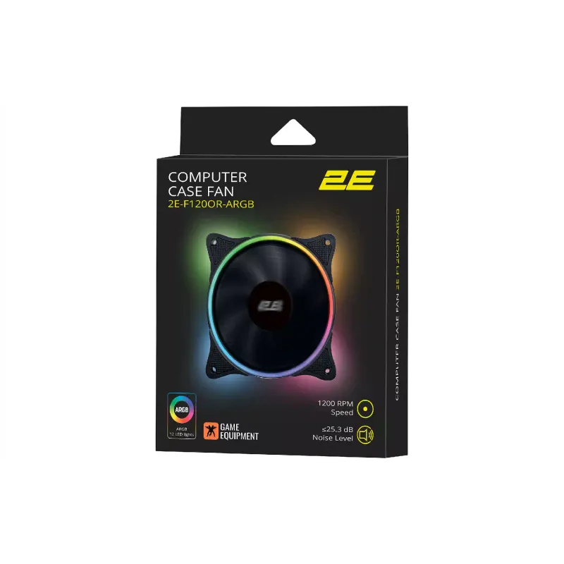 مروحة العلبة 2E, Black (2E-F120OR-ARGB)
