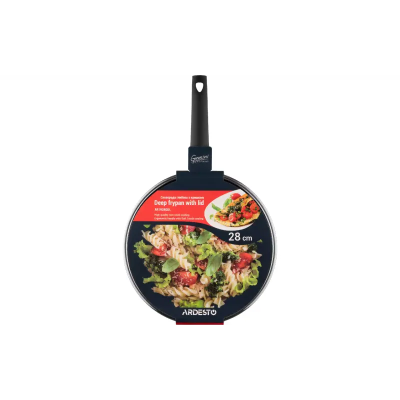 Globoka ponev s pokrovom Ardesto Gemini Gourmet Viareggio, Black (AR1928GDL)