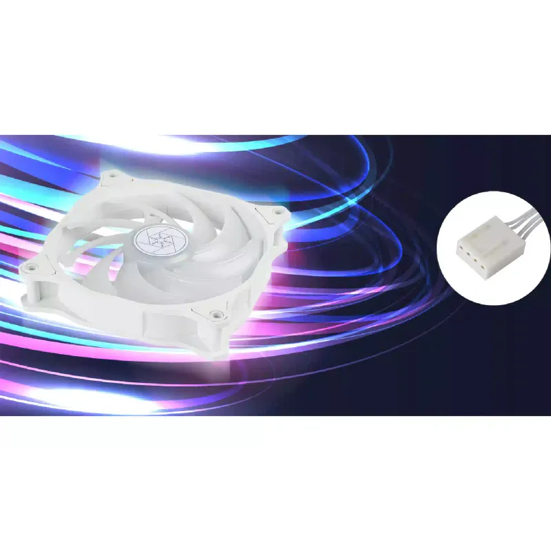 مروحة العلبة SilverStone, White (SST-AB120RW-ARGB)
