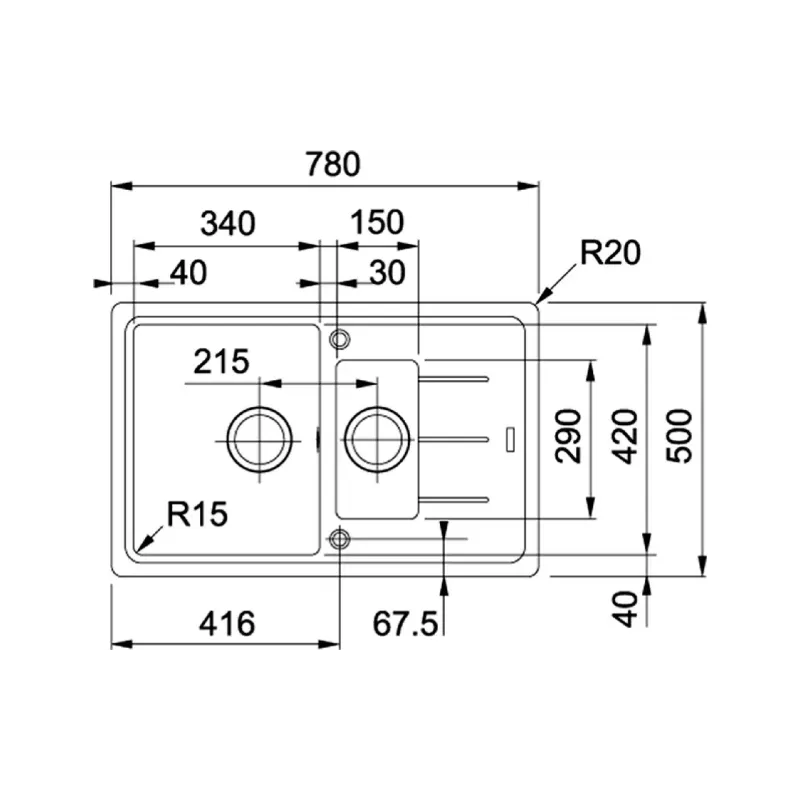 Кухонна мийка Franke 651-78, Gray (114.0565.111)