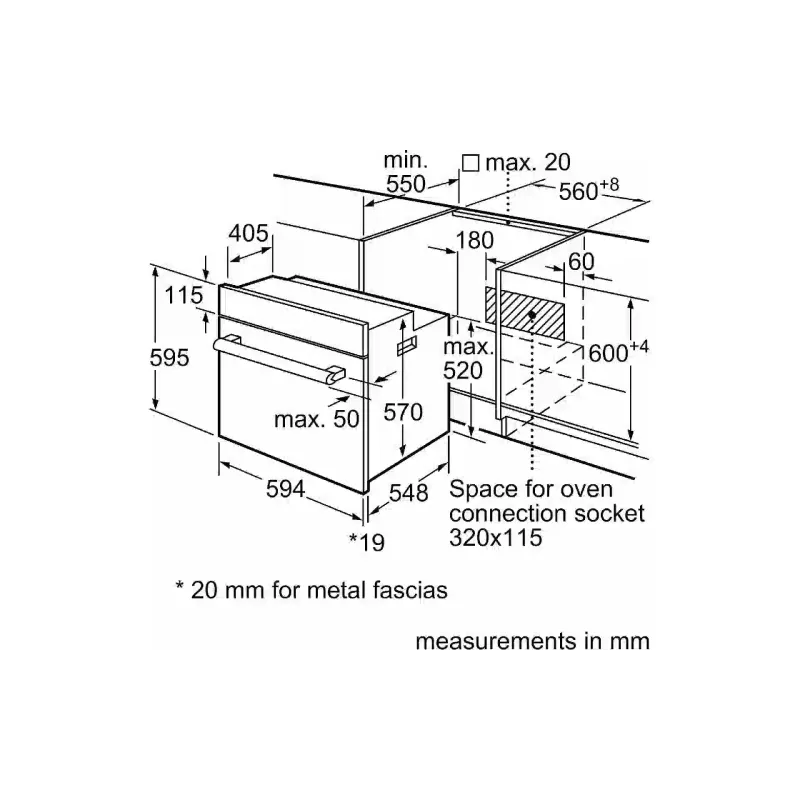 Vgradna pečica Bosch, Anthracite (HBJ517SG0R)