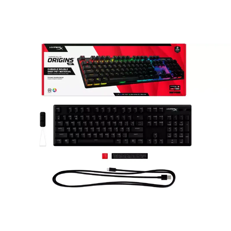 Mehanska tipkovnica HyperX Alloy Origins Origins PBT, Black (639N3AA)