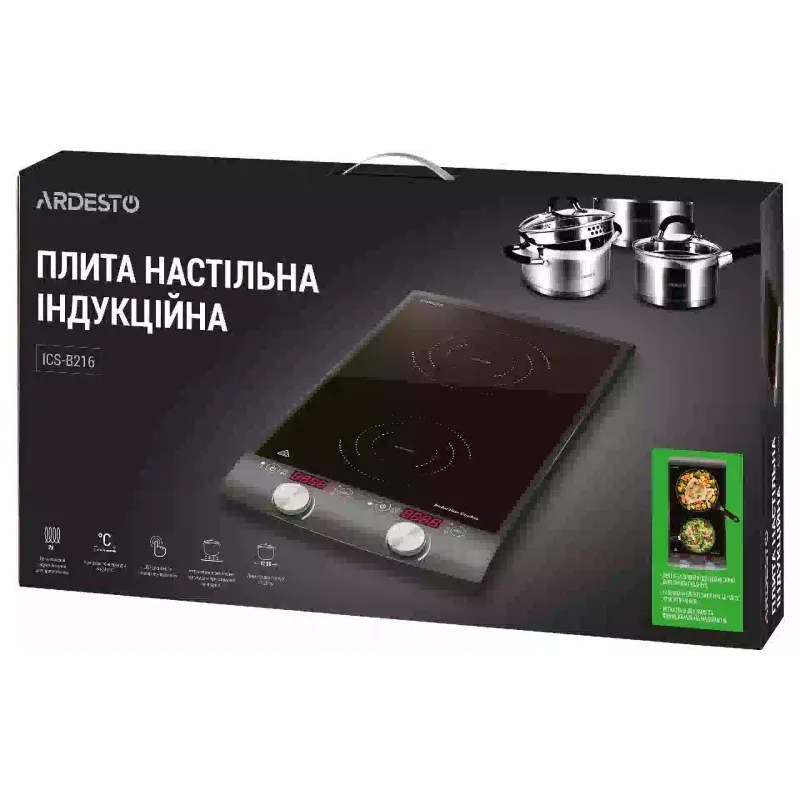 Индукционна електрическа печка Ardesto, Black (ICS-B216)