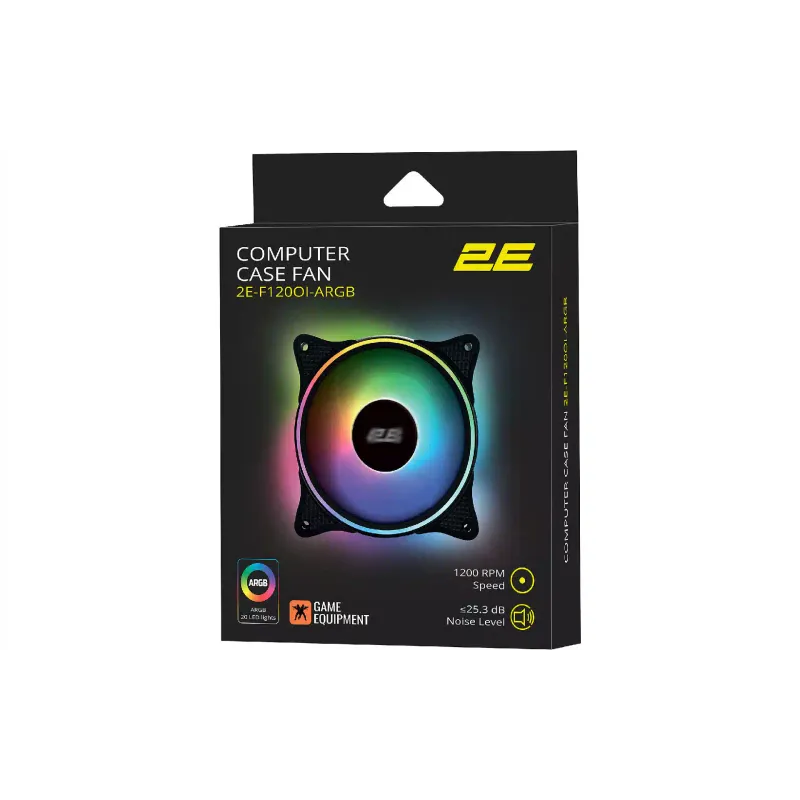 مروحة العلبة 2E, Black (2E-F120OI-ARGB)
