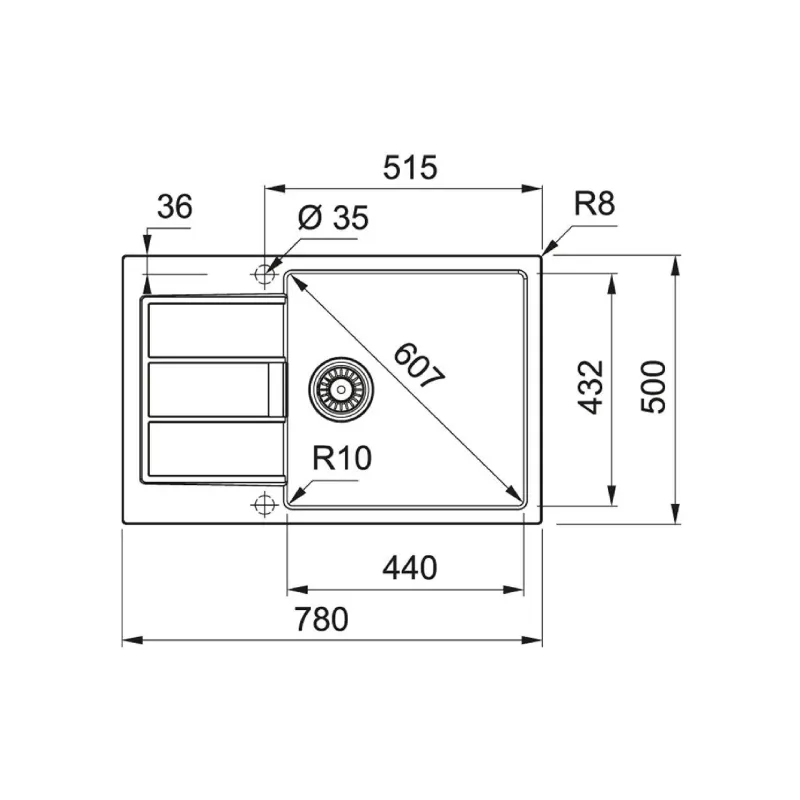 Küchenspüle Franke 611-78 XL, Gray (143.0621.339)