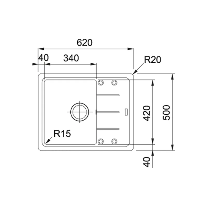 Mosogató Franke BFG 611-62 (114.0272.580)