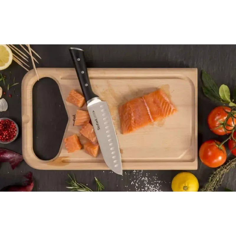 Cuchillo santoku Tefal Ice Force, Black (K2320614)