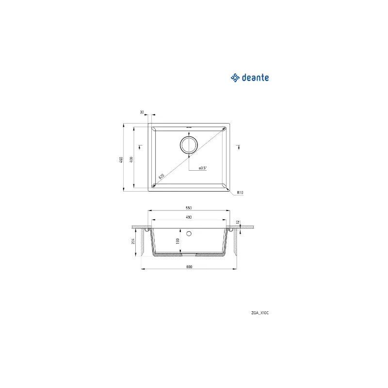 حوض المطبخ Deante (ZQA_G10C)