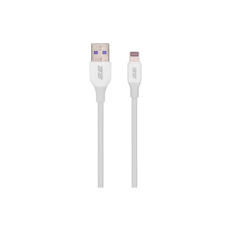 Cabo de carregamento e sincronização 2E USB-A - Lightning, White (2E-CCAL-WH)