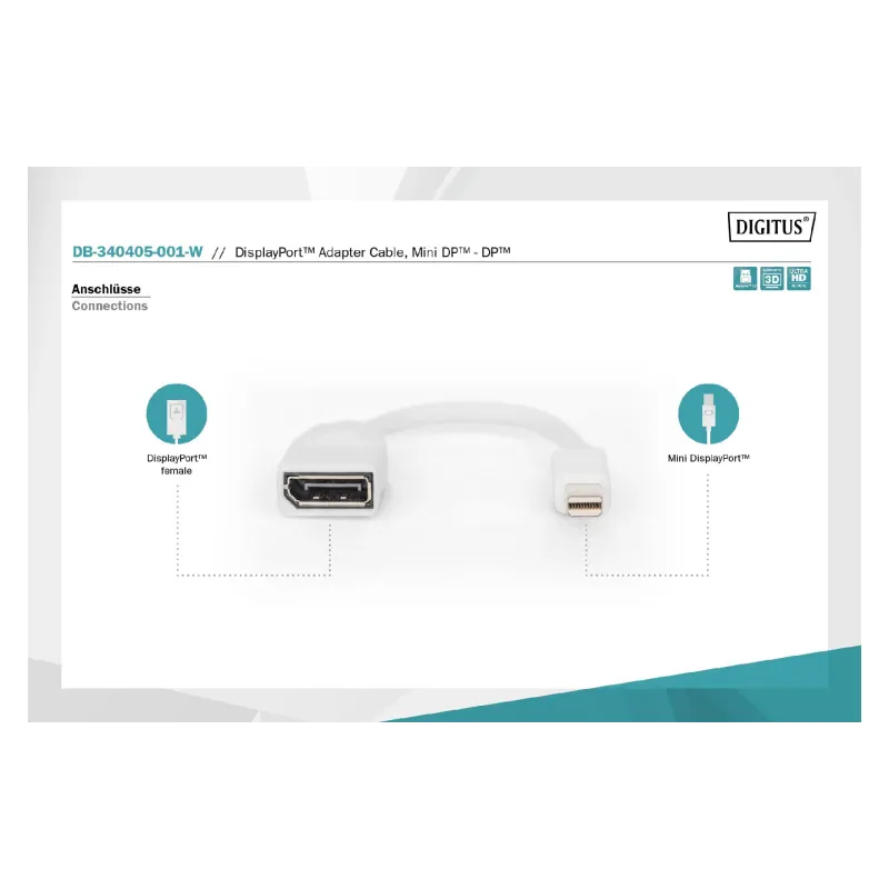 Adapter Digitus (DB-340405-001-W)