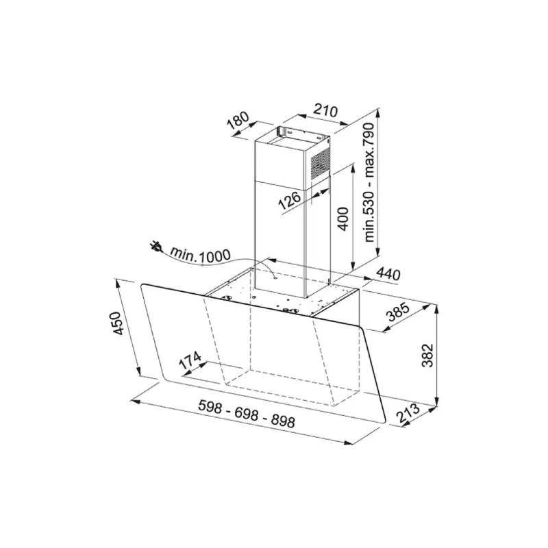 Páraelszívó Franke FPJ 925 V BK/SS, Black (330.0528.067)