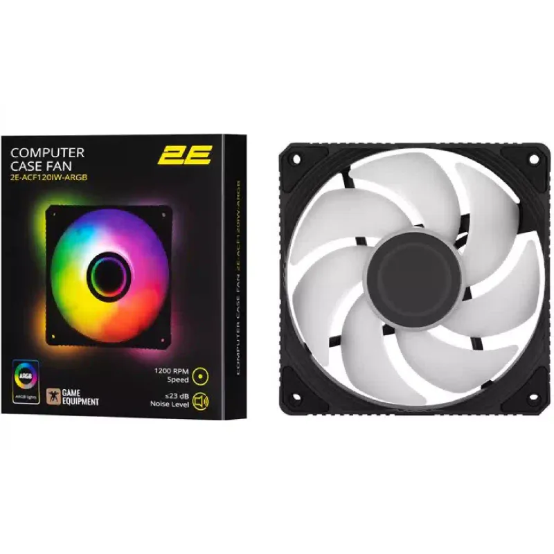 Házventilátor 2E, Black (2E-ACF120IW-ARGB)